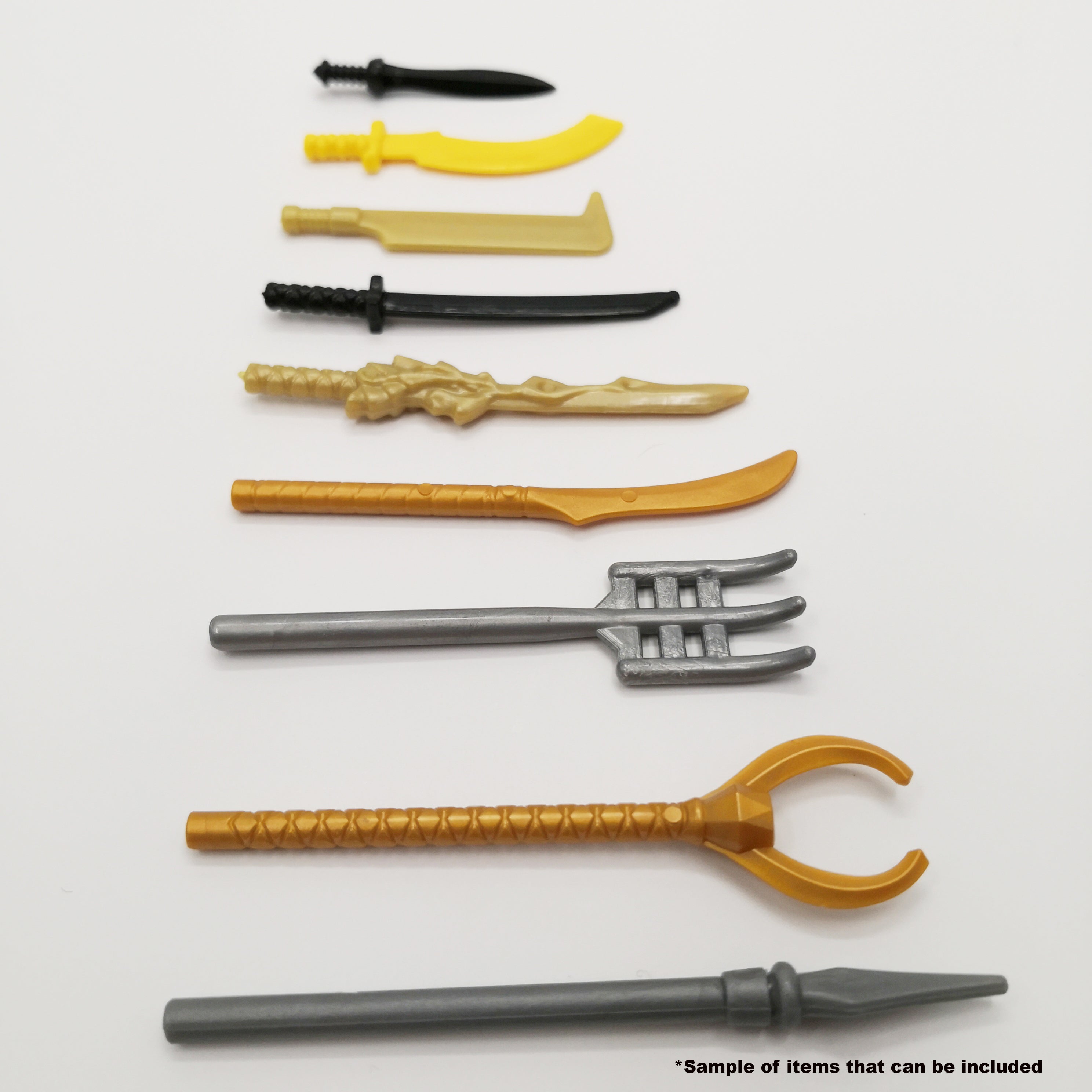Minifigure Weapons GOLD MEGA Accessory Pack (90 Pieces)