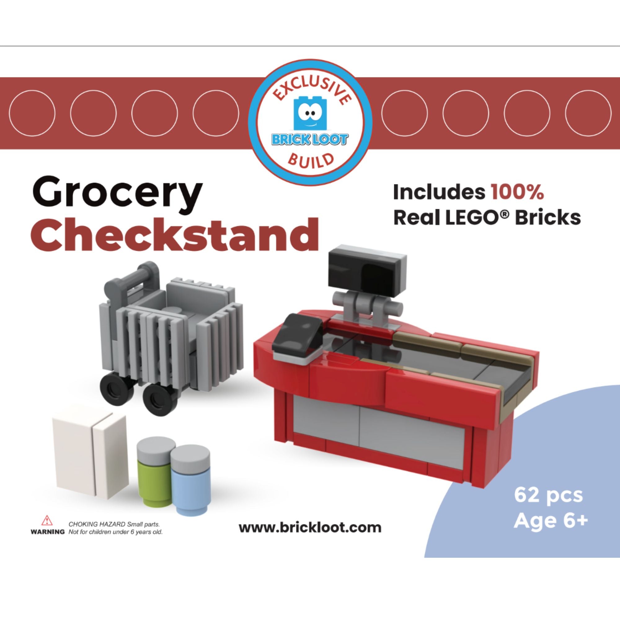 Grocery Checkout Stand 100% LEGO
