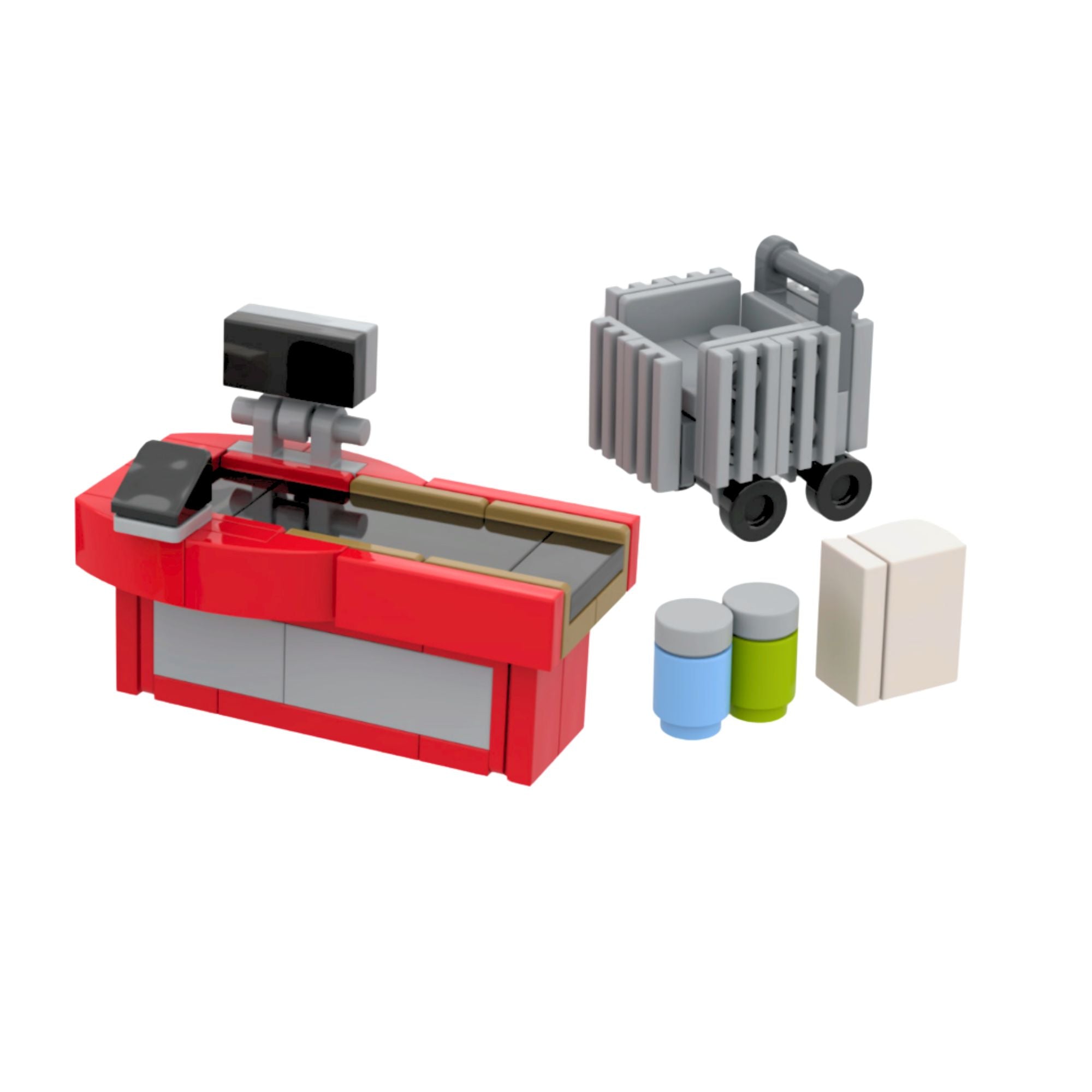 Grocery Checkout Stand 100% LEGO