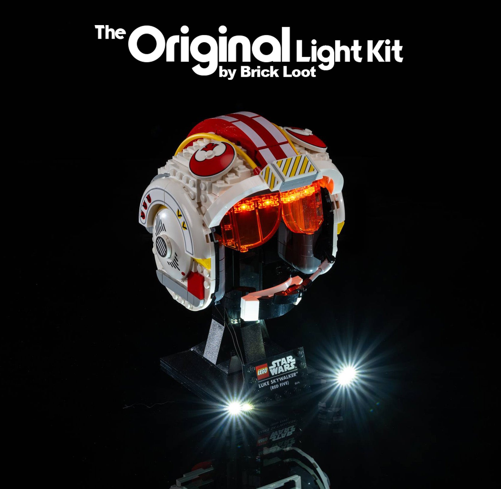 LED Lighting Kit for LEGO Star Wars Luke Skywalker (Red Five) Helmet (75327)