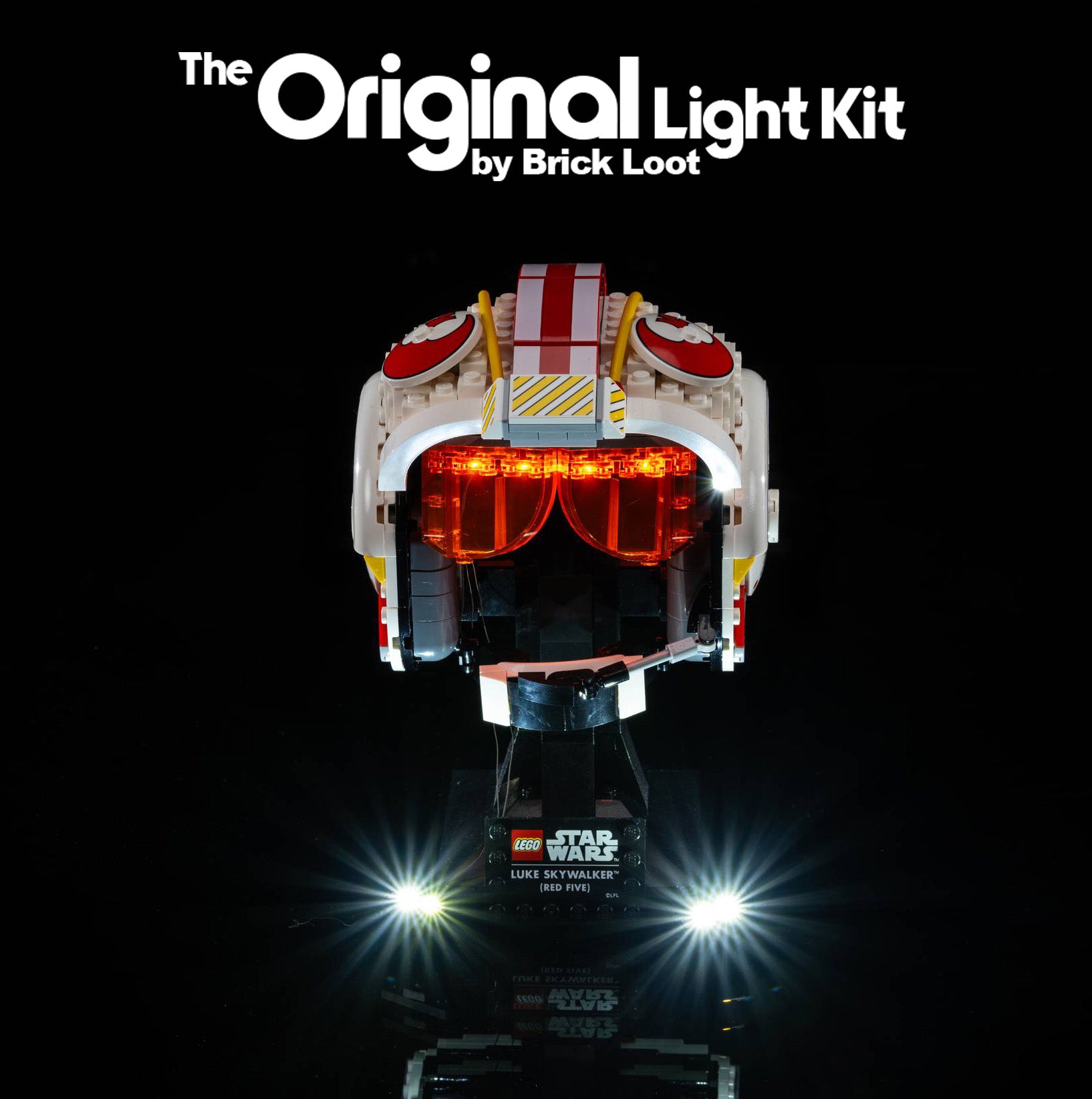 LED Lighting Kit for LEGO Star Wars Luke Skywalker (Red Five) Helmet (75327)