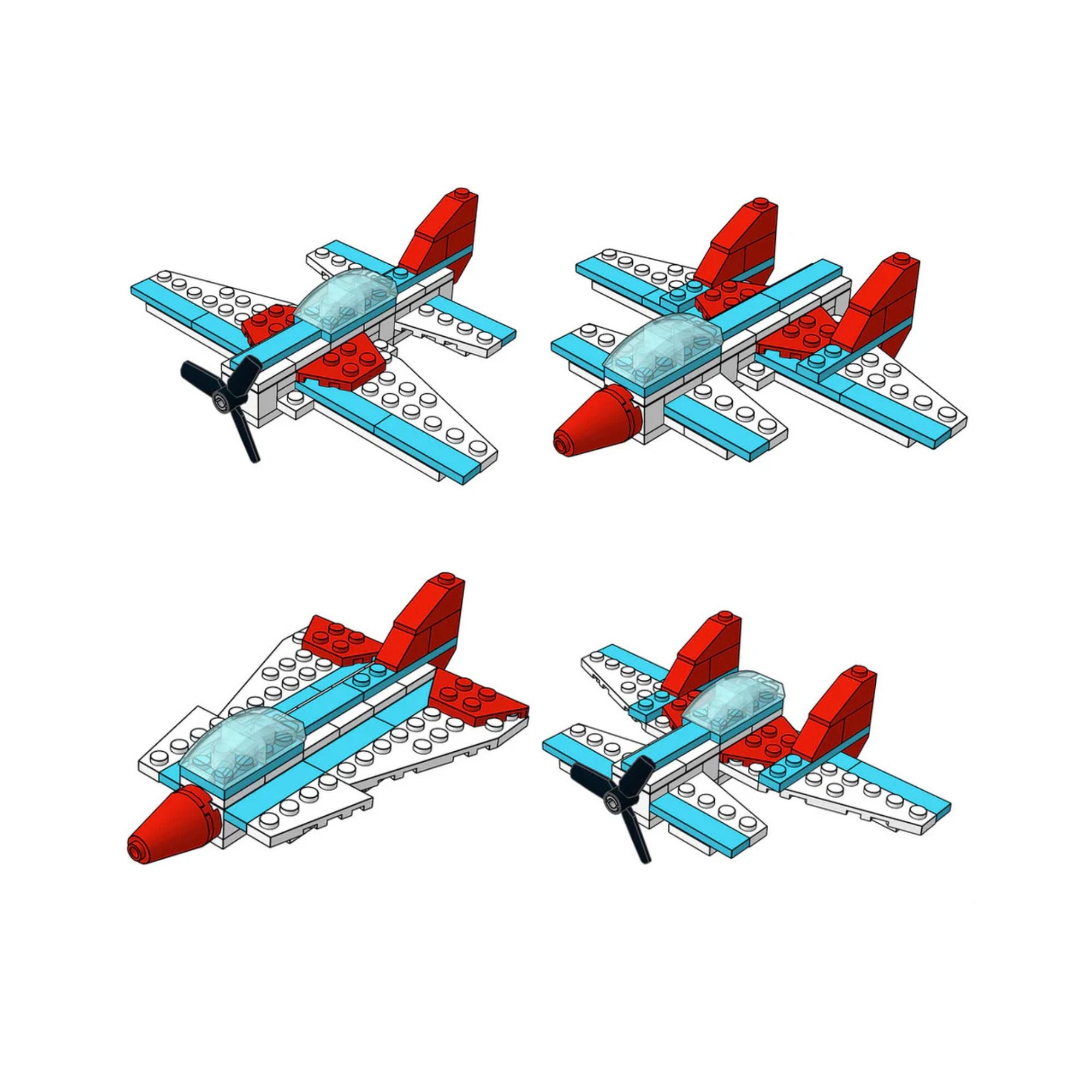 Exclusive Brick Loot Build Quadro Plane Kit - 100% LEGO Bricks