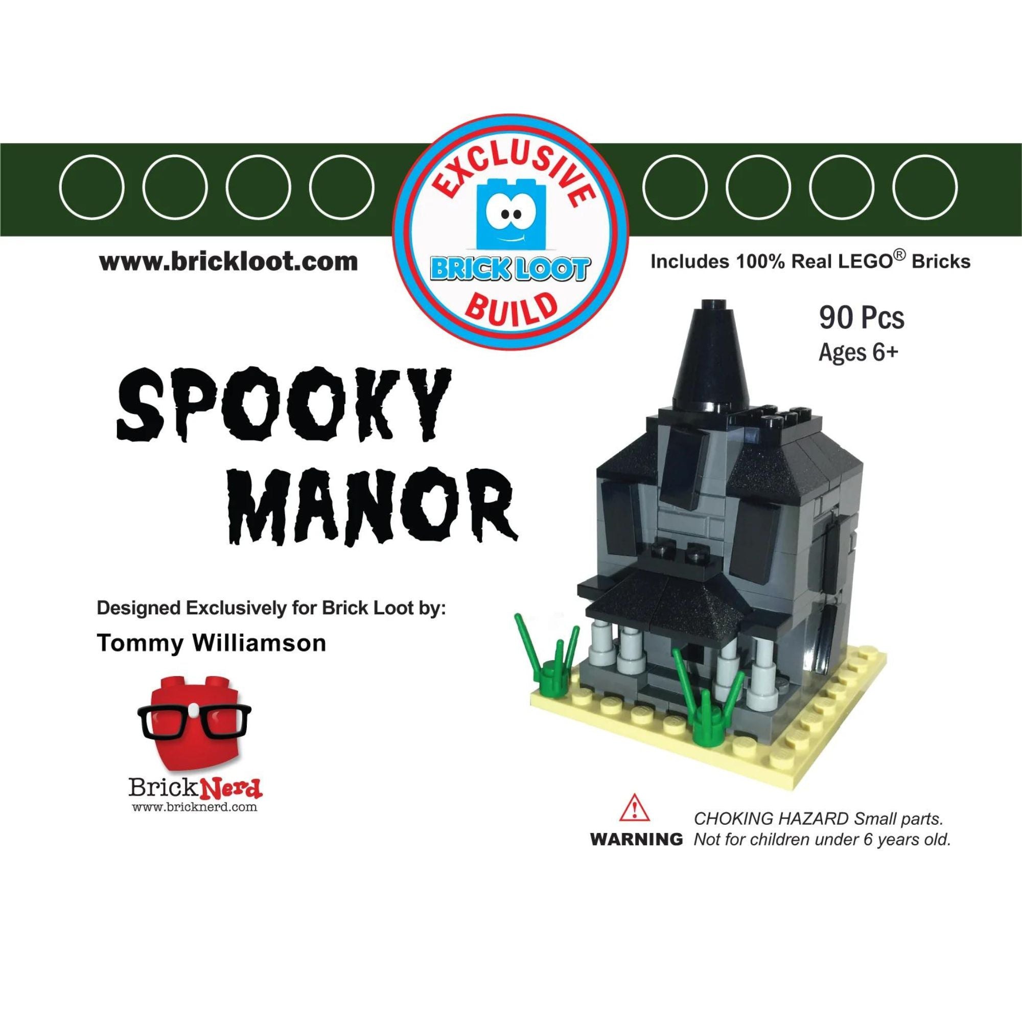 Exclusive Brick Loot Build Spooky Manor Haunted House Brick Set - 100% LEGO Bricks